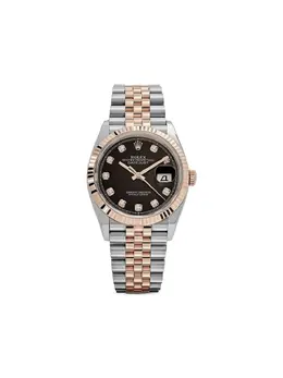 Pre-Owned Rolex Datejust Reference 28400050, 36mm Black Rose Gold/Stainless Steel
