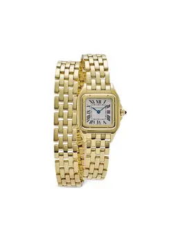 Cartier Small Panthère 28343600 White Yellow Gold Quartz Square Dial Unworn