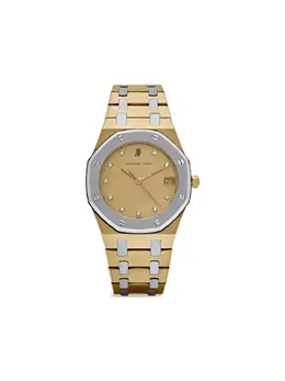 Previously owned Audemars Piguet Royal Oak, 36mm, yellow gold bracelet with white gold octagonal face indices, screw-down crown quartz movement