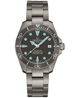 Женские швейцарские автоматические часы DS Action Diver с титановым браслетом, 38 мм Certina 16224975 | anthracite