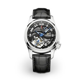 Chopard L.U.C. Tourbillon Hand Wind Chronometer Black Dial Mens Watch 161917-1001