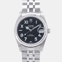 Tudor Black Steel Prince Date 74000N Men's Wristwatch 34mm (Ref: 1119610)