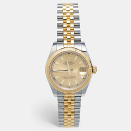 Rolex Datejust 178273, Yellow Gold Stainless Steel, Champagne Dial