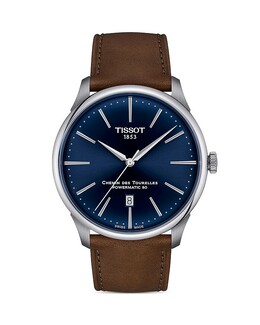 Часы Tissot Chemin des Tourelles Powermatic 80, 42 мм 4710974 | blue/brown