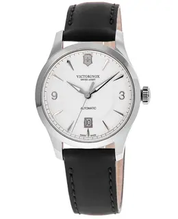 Victorinox Swiss Army Alliance Automatic Watch Model 241871 - White Dial, Black Leather Strap