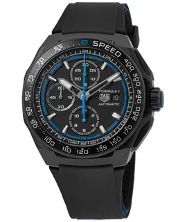 Tag Heuer Formula 1 Automatic Chronograph Black Dial Rubber Strap Men's Watch cbz2084.ft8097