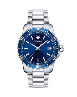 Часы Performance из нержавеющей стали серии 800, 40 мм Movado, цвет Silver 1698380 | blue/silver