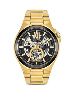 Часы Maquina, 46 мм Bulova, цвет Black 4900932 | black/gold