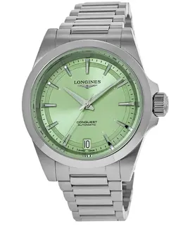 Longines Conquest Automatic L3.430.4.02.6 - 34mm Green Dial Steel Women's Watch