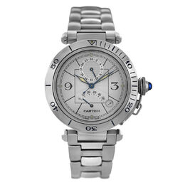 Pre-owned Cartier GMT Automatic Silver Dial Unisex Watch Item No 2388