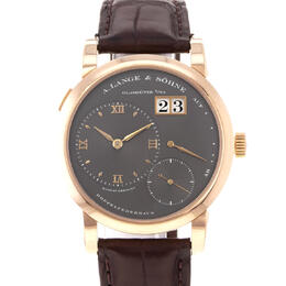 Pre-owned A. Lange & Sohne Grand Lange 1 Hand Wind Grey Dial Mens Watch 101.033