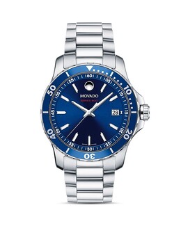 Часы Movado Performance из нержавеющей стали серии 800, 40 мм, серебряный 1698380 | blue/silver