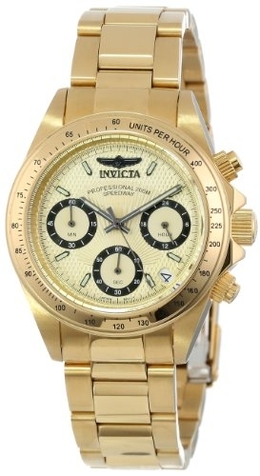 Invicta 14931 Speedway Chronograph Champagne Dial Ion-Plated Gold Ladies Watch