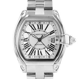 Pre-owned Cartier Roadster Automatic Silver Dial Mens Watch w62032x6