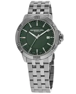 Raymond Weil - Tango Quartz Green Dial Steel Men's Watch (Model: 8160-ST-52041)