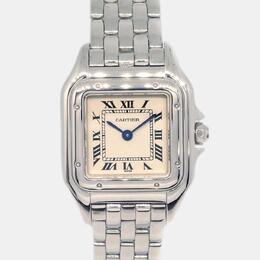 Cartier Watch W25016F3 18k White Gold Panthere Quartz Women's