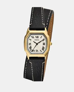 Женские часы Harlow ES5404 из черной кожи Fossil, черный 4064092327649 | negro