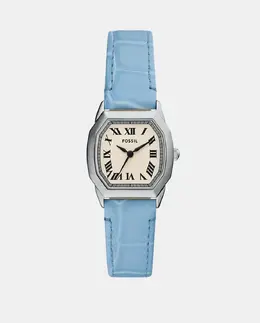 Женские часы Harlow ES5405 из синей кожи Fossil, синий 4064092327663 | azul