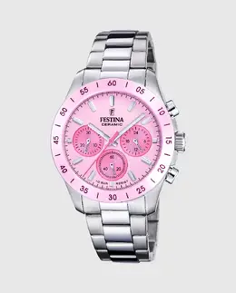 F20693/2 Женские часы из керамики и серебристой стали Festina, серебряный 8430622830396 | plata