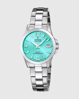 F20049/4 Швейцарские классические стальные серебристые женские часы Festina, серебряный 8430622828652 | plata
