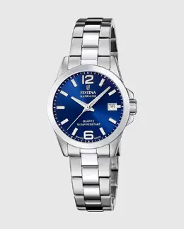 F20049/5 Швейцарские классические стальные серебристые женские часы Festina, серебряный 8430622828492 | plata