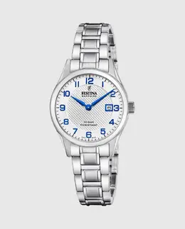 Женские часы F20068/1 Swiss Made Steel Classic серебристо-стальной корпус Festina, серебряный 8430622838101 | plata