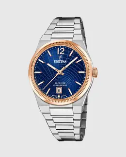 F20066/3 швейцарские женские часы Rivé Silver Steel Festina, серебряный 8430622830853 | plata
