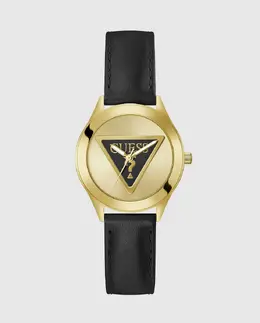 Женские часы Tri plate GW0744L2 с кожаным и черным ремешком Guess, черный 91661542916 | negro