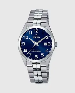 Мужские часы F20437/3 Classic Steel серебристо-стальные Festina, серебряный 8430622735394 | plata