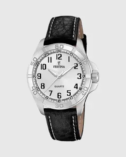 F20444/3 Специальные цены на мужские часы из черной кожи Festina, черный 8430622736865 | negro