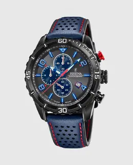Мужские часы Chrono Sport F20519/3 в синей коже Festina, синий 8430622761508 | azul