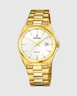 Мужские часы F20555/2 Classic Steel из позолоченной стали Festina, золото 8430622779046 | oro