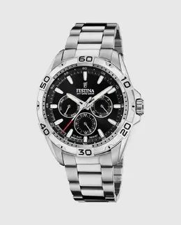 F20623/5 Многофункциональные мужские часы из серебристой стали Festina, серебряный 8430622839122 | plata