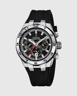 Мужские часы Chrono Bike F20671/6 из черной резины Festina, черный 8430622816079 | negro