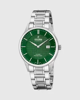 F20067/5 Швейцарские мужские часы Classic Steel Silver Festina, серебряный 8430622837821 | plata