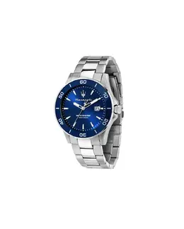 Мужские часы Stile R8853100036 из стали с серебряным ремешком Maserati, серебряный 8056783058617 | plata