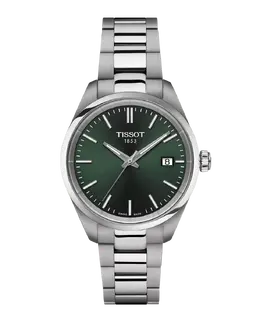Женские часы PR100, кварцевая сталь, зеленый циферблат Tissot, серебряный 7611608318768 | plata