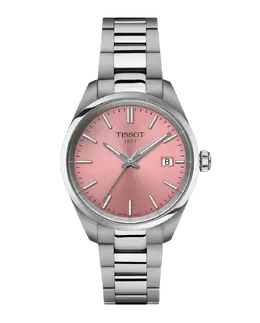 Женские часы PR100, кварцевая сталь, розовый циферблат Tissot, серебряный 7611608318744 | plata