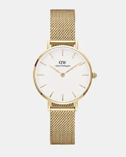 Женские часы Petite Mesh DW00100350 из стальной сетки золотистого оттенка Daniel Wellington, золото 7315030013474 | oro