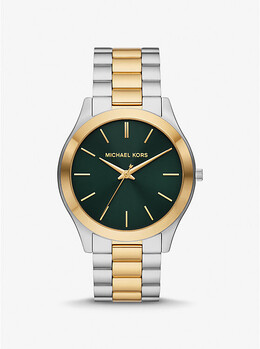Крупные тонкие двухцветные часы для подиума Michael Kors, мультиколор mk9149 | two tone