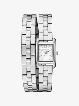 Часы Mini Monroe с двойным обертыванием серебристого тона Michael Kors, серебряный mko1144 | silver