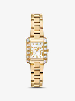 Миниатюрные часы с наждачной бумагой и паве из золота Michael Kors, золотой mk4867 | gold