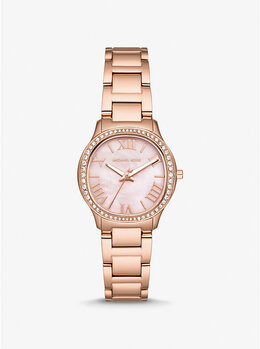 Миниатюрные часы цвета розового золота с шалфеем и паве Michael Kors, золотой mk4823 | rose gold