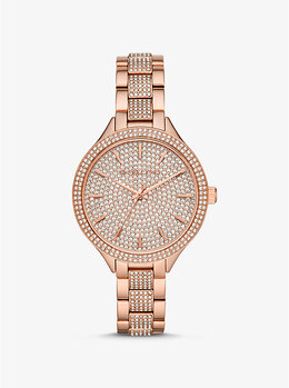Часы цвета розового золота с паве Michael Kors, золотой mk3799 | rose gold