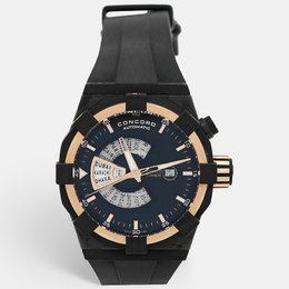 Concord C1 World Timer Wristwatch - Model 01.6.78.1016 with PVD Stainless Steel and Rose Gold Accents