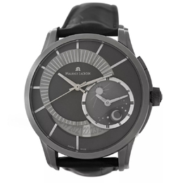 Pre-owned Maurice Lacroix Pontos Decentrique Gmt GMT Automatic Day-Night Grey Dial Mens Watch pt6108-tt031-291