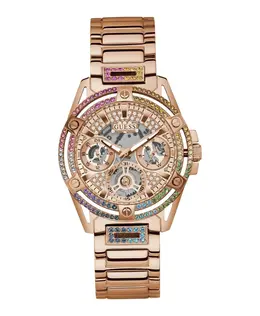 Женские многофункциональные наручные часы Queen золото 40 мм gw0464l5 Guess, коричневый 9859834151258 | braun