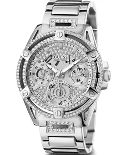 Женские многофункциональные наручные часы Queen Silver 40 мм gw0464l1 Guess, серый 9859711566170 | grau