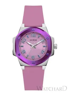 Женские наручные часы 38 мм силиконовый браслет gw0556l1 Guess, фиолетовый 9859742269786 | lila