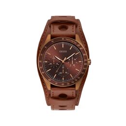 Часы из коричневой кожи Guess 0014679277 | brown
